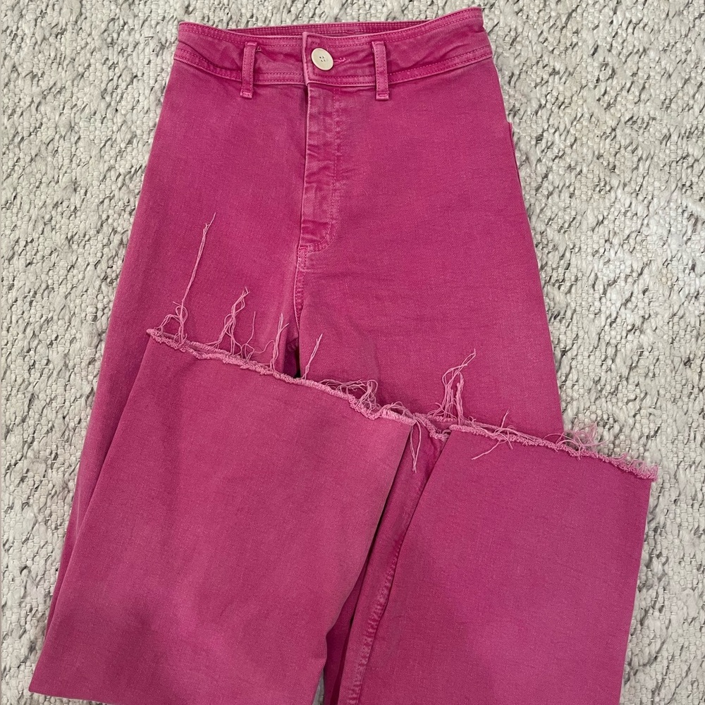 Zara Women’s High Waisted Pink Marine Jeans